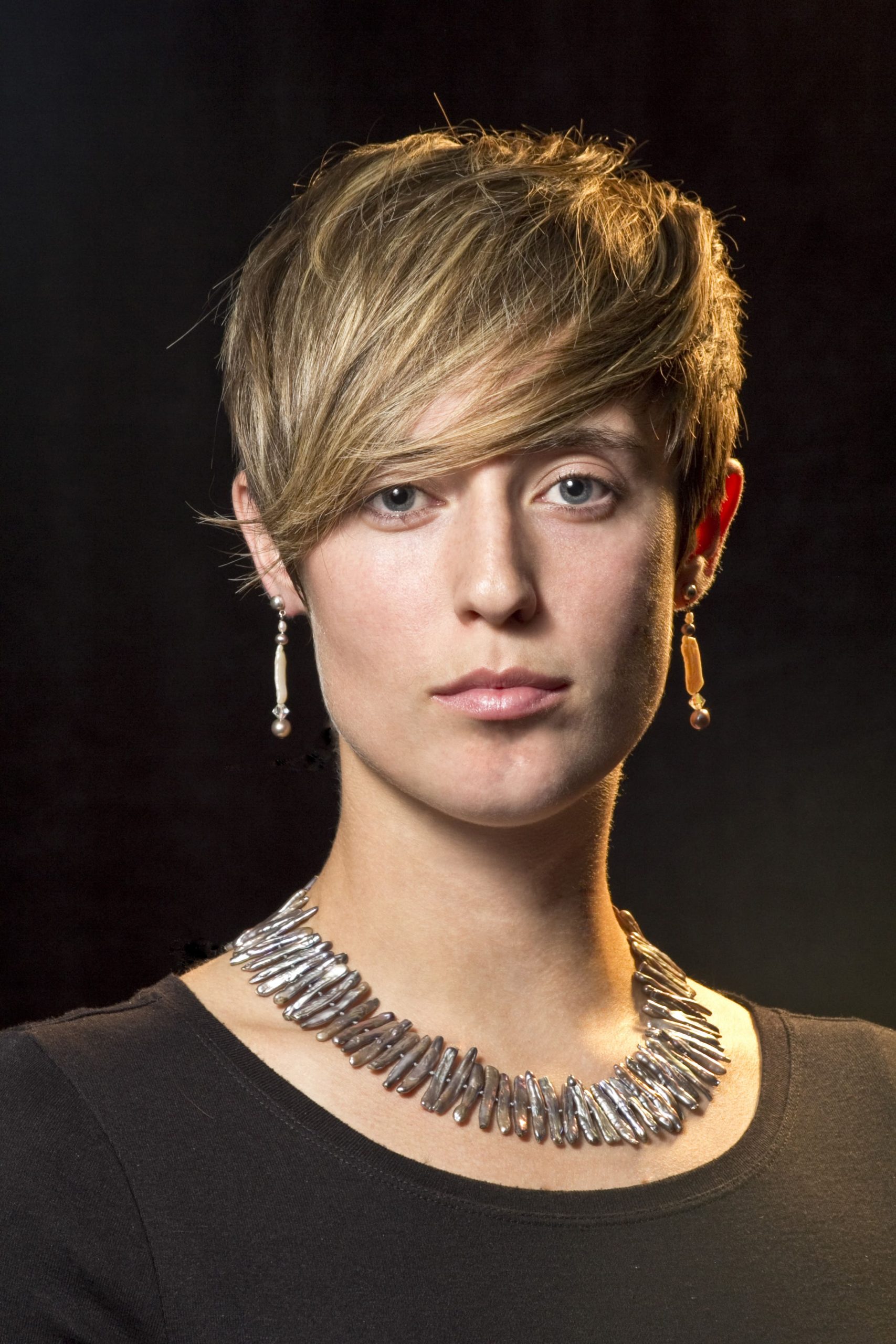 Sophie Silver Peacock Biwa Pearl Necklace - Image 3