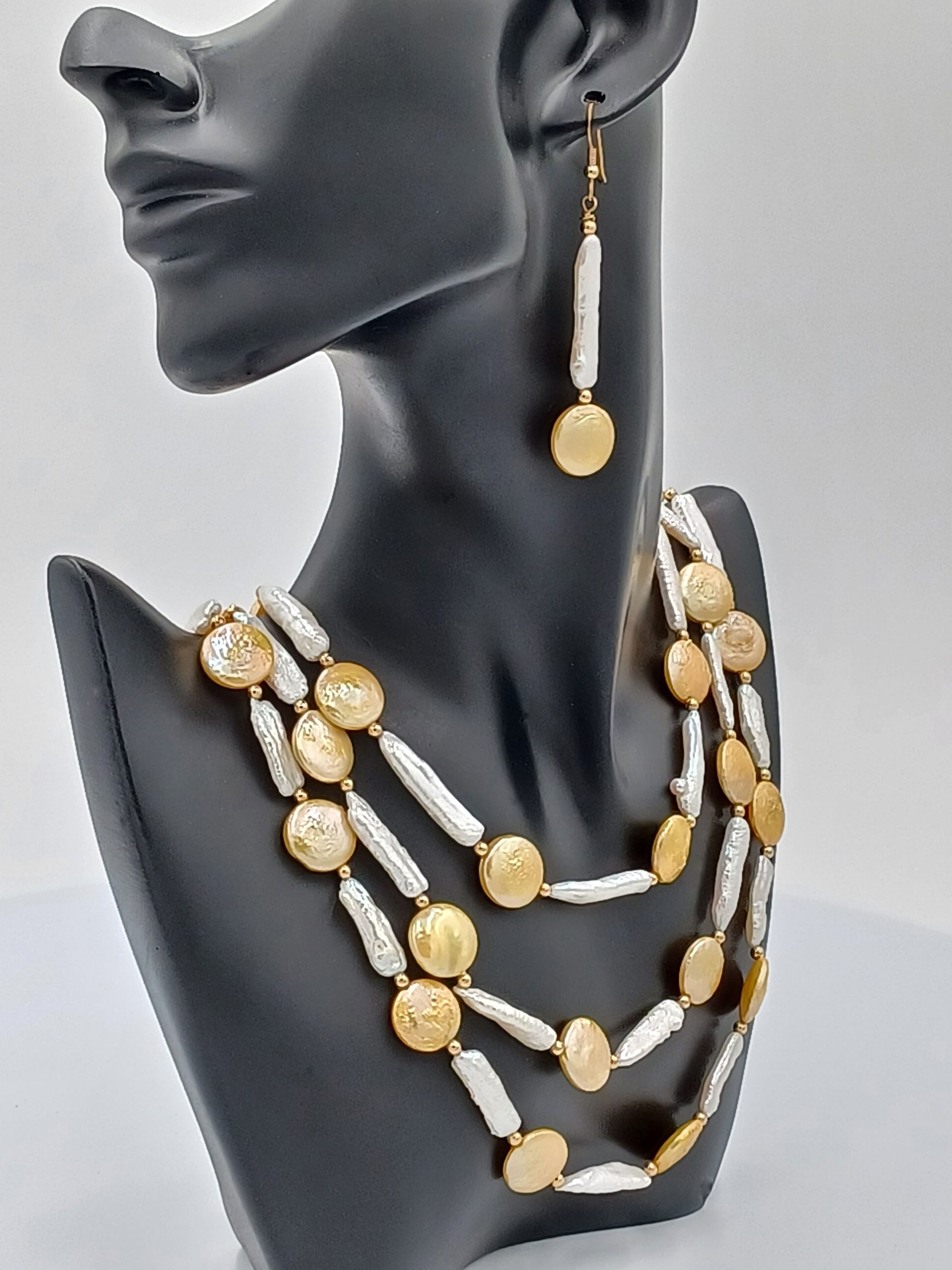 Lauren Biwa & Coin Pearl Earrings - Image 2