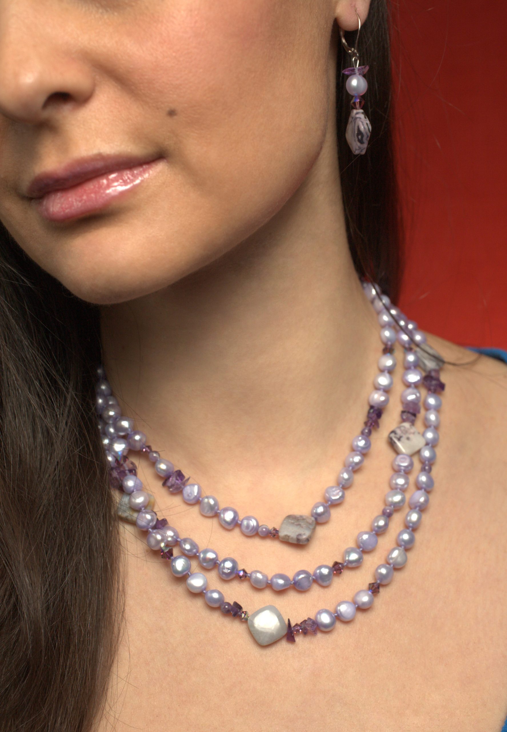 Gracie Lavendar Baroque Earrings - Image 6