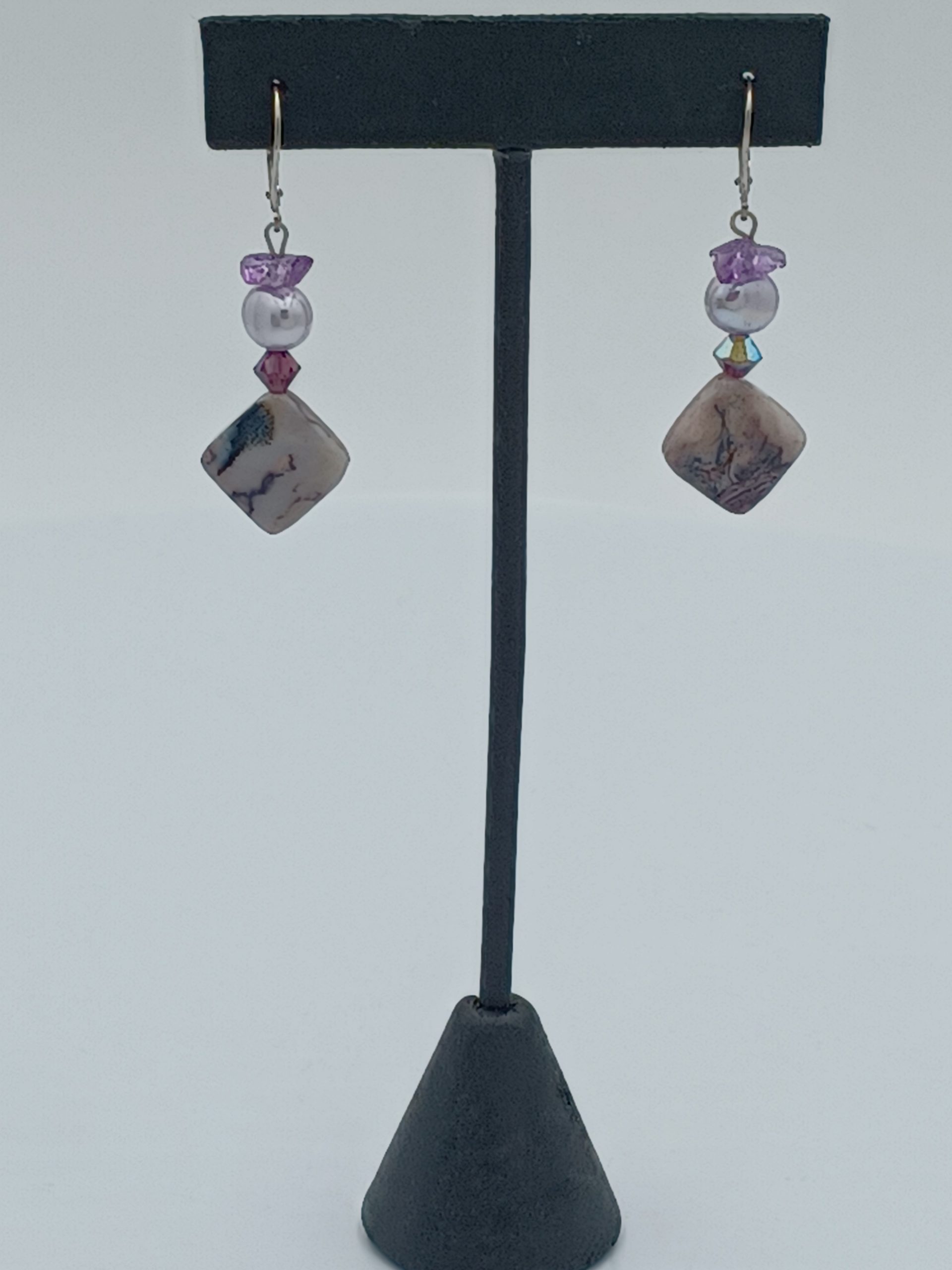 Gracie Lavendar Baroque Earrings - Image 5