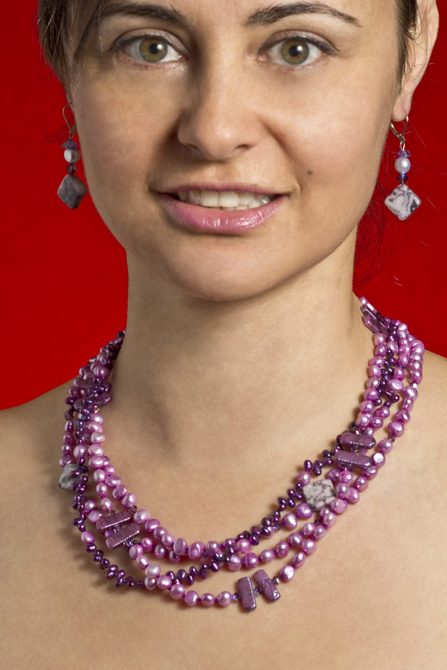 Gracie Lavendar Baroque Earrings - Image 2