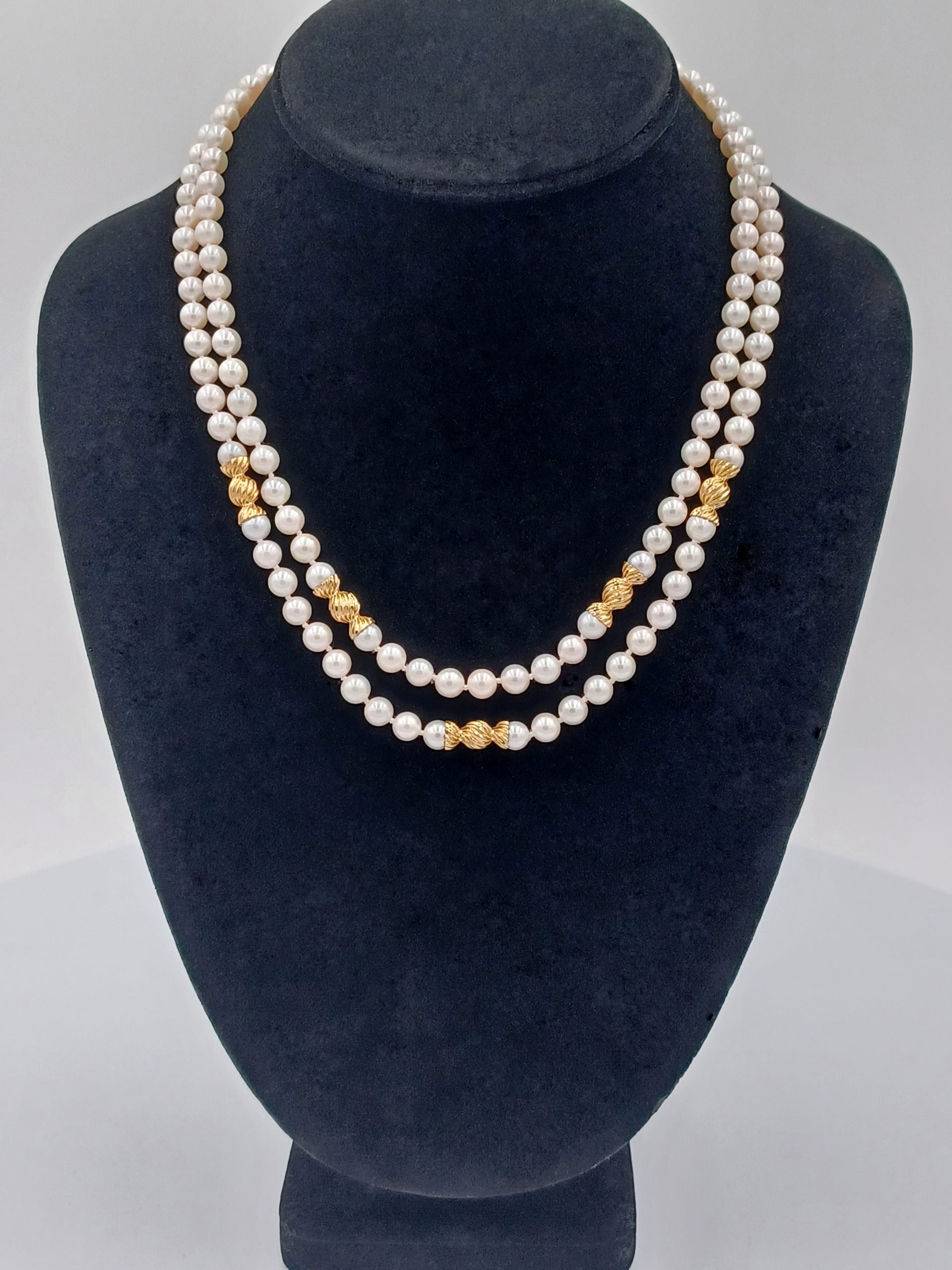 Faith Double Strand Salt Water Pearl Necklace - Image 2