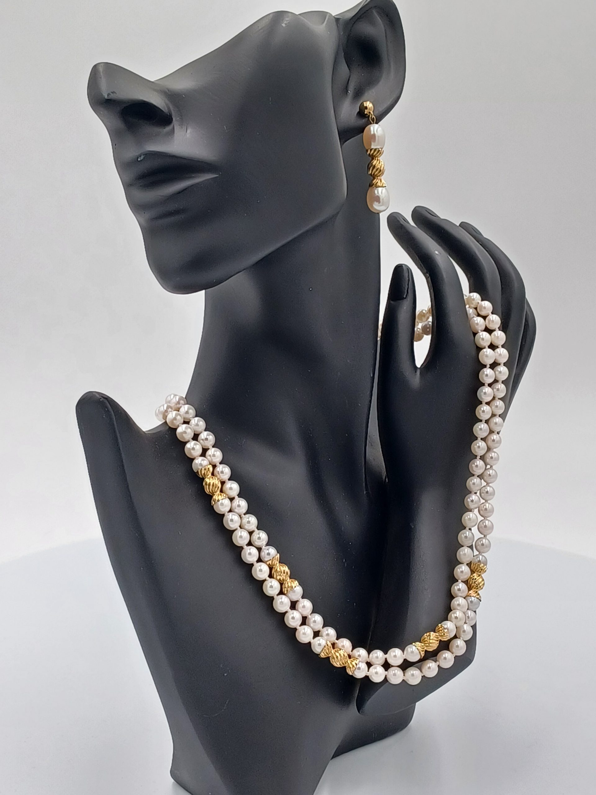 Faith Double Strand Salt Water Pearl Necklace - Image 6