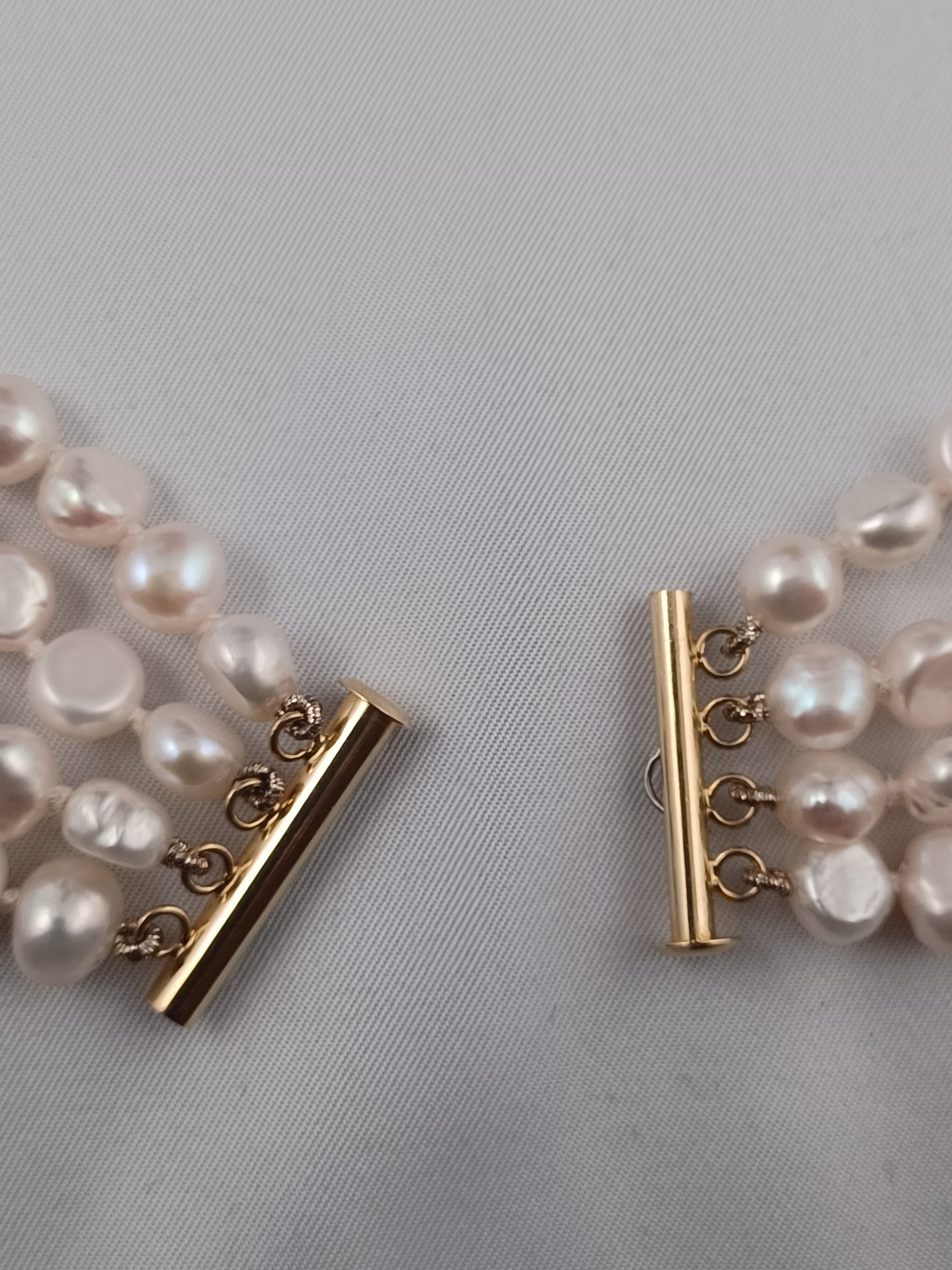 Audrey 4 Pink Rock Pearl Necklace - Image 6