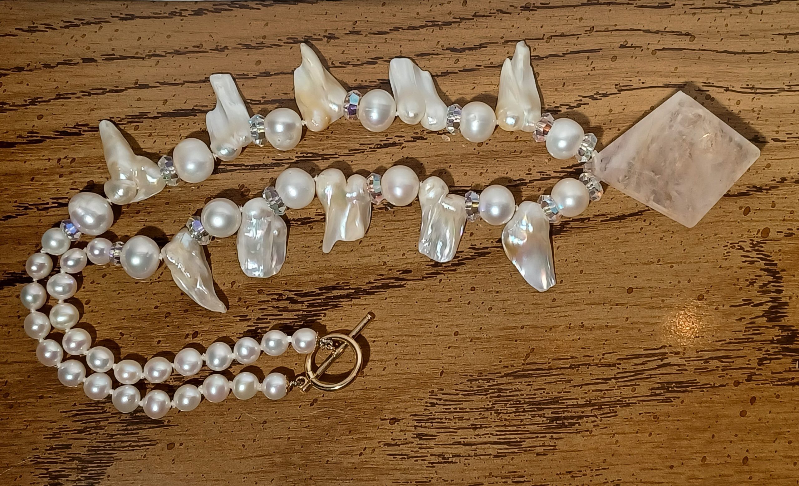 Avery White Baroque Pearl Necklace - Image 6