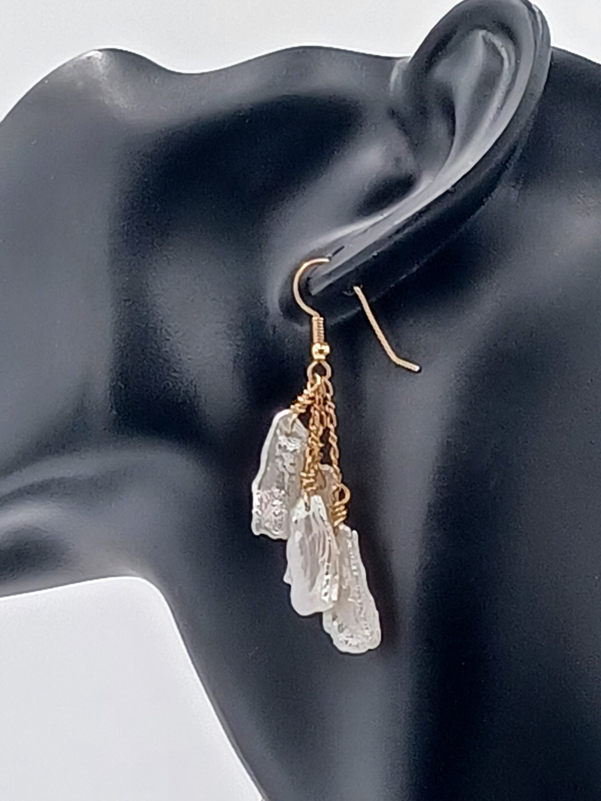 Kelsey Biwa Pearl Earrings with Chain - Image 5