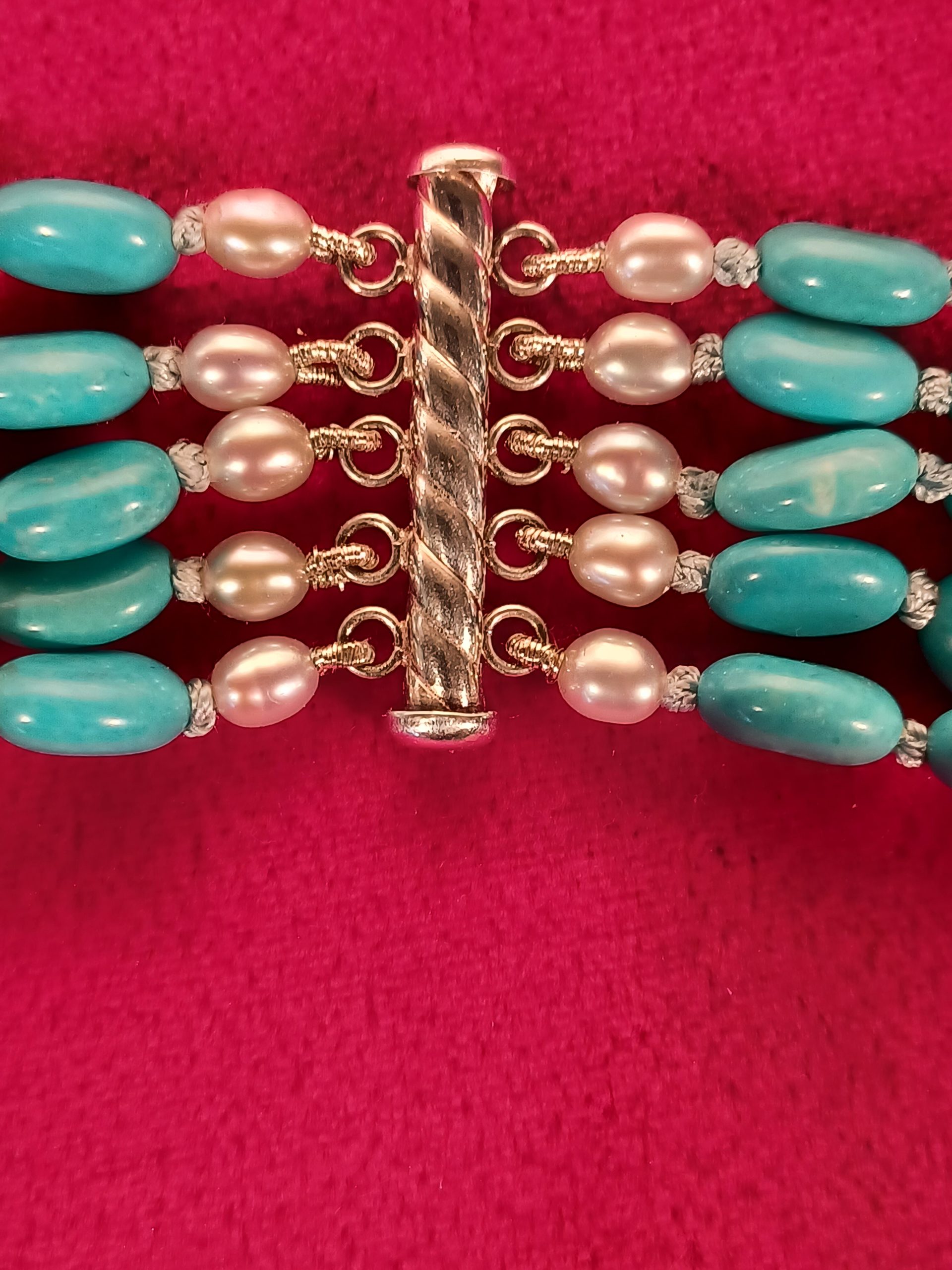 Bailey Turquoise Beads & Crystal Necklace - Image 4