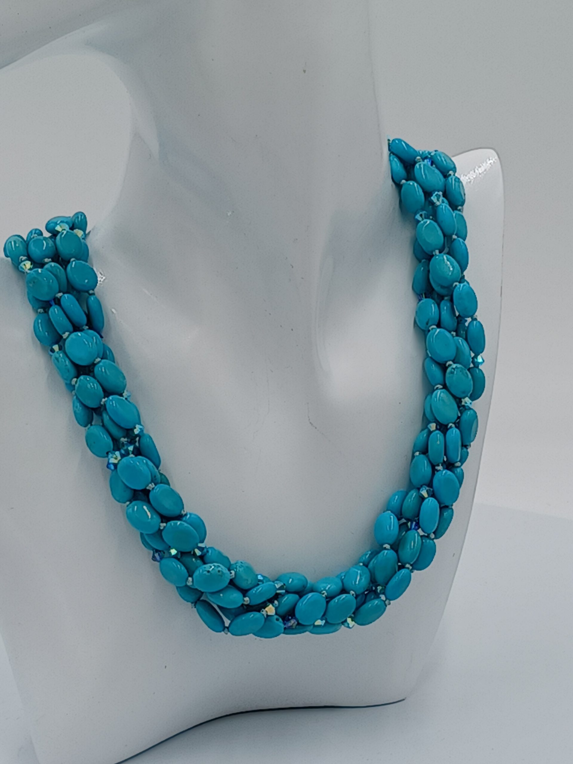 Bailey Turquoise Beads & Crystal Necklace