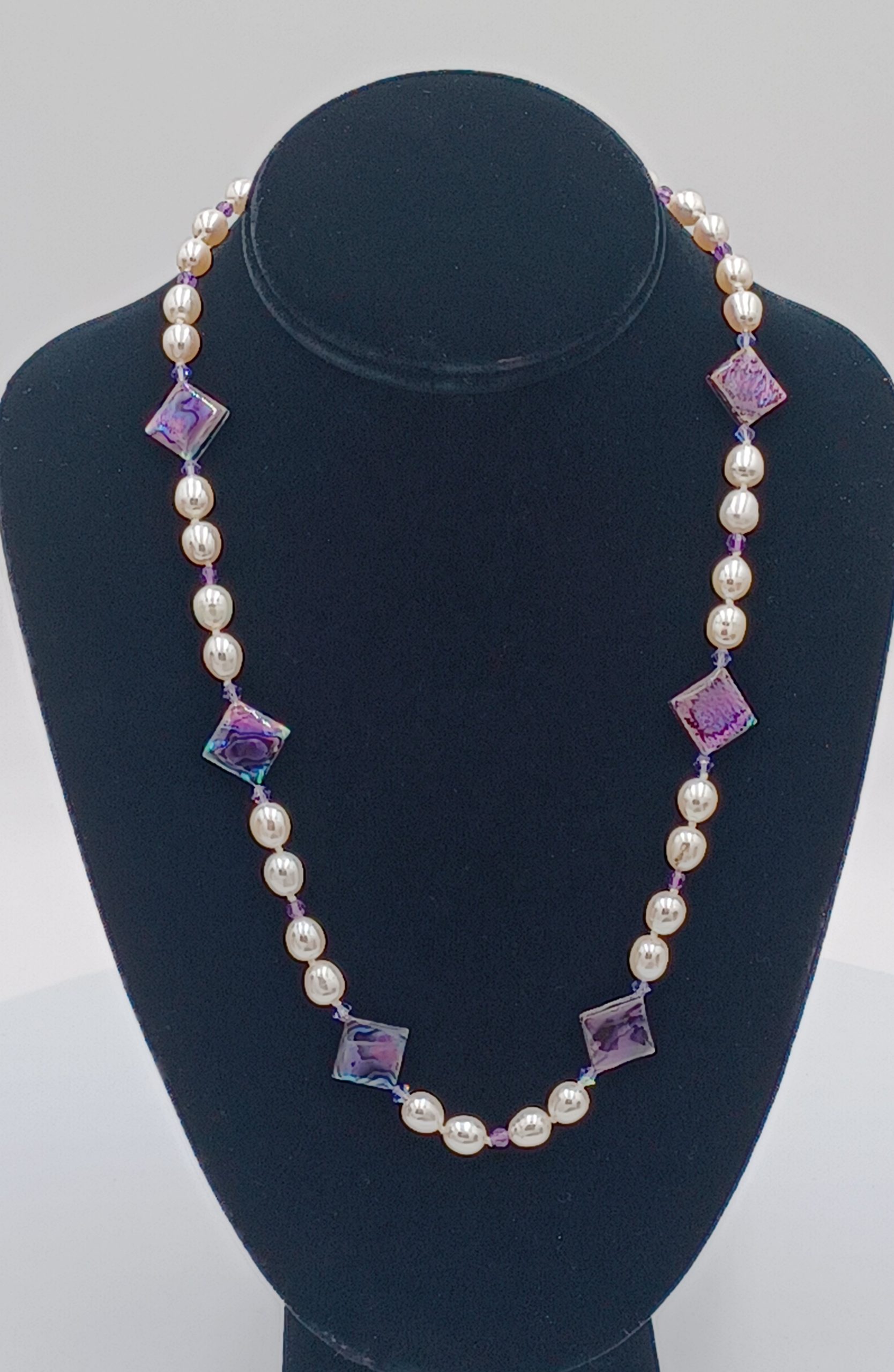 Carmen Baroque Pearl & Austrian Crystal Necklace - Image 4