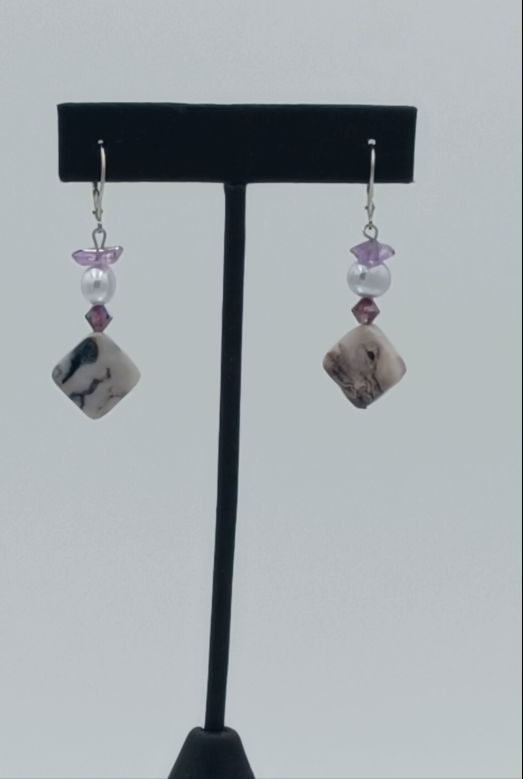 Gracie Lavendar Baroque Earrings