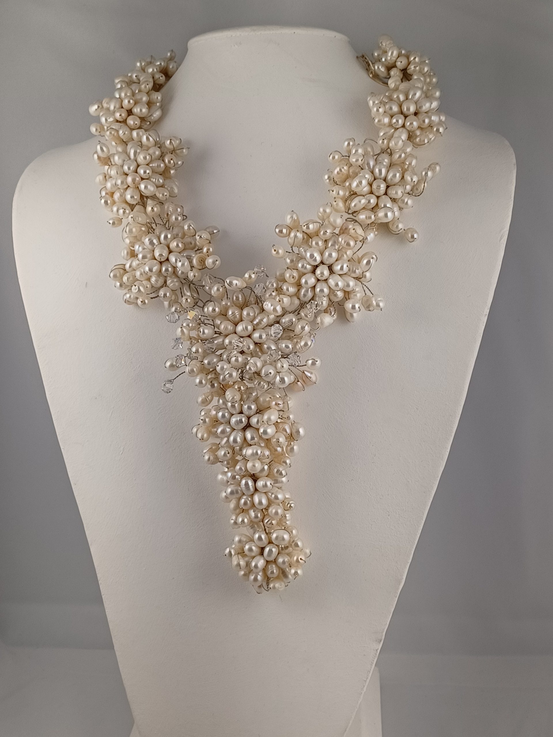 Arianna Flower Cluster Freshwater Pearl Necklace
