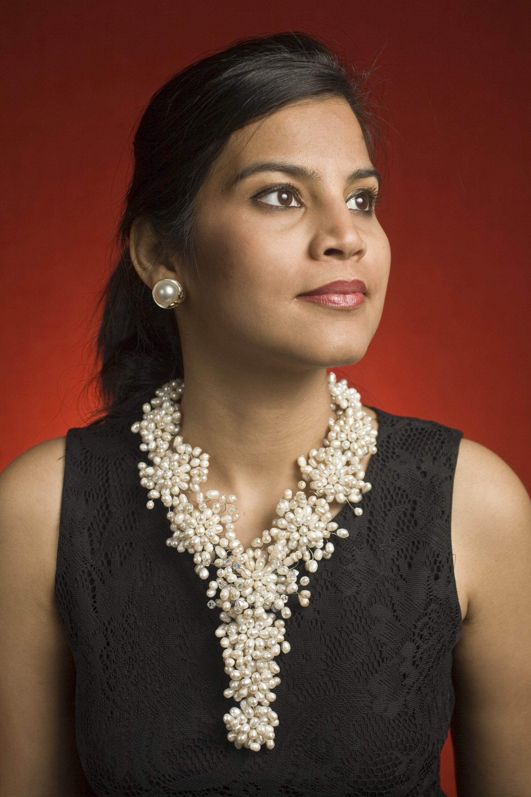 Arianna Flower Cluster Freshwater Pearl Necklace - Image 3